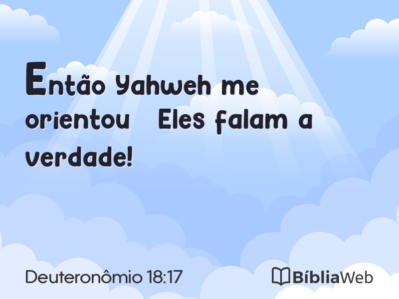 Deuteronômio 18:17 em imagem para compartilhar