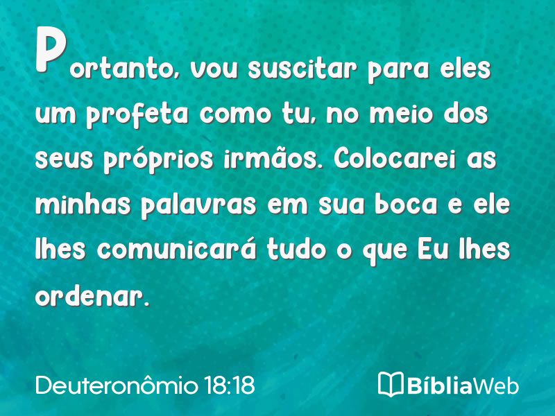 Deuteronômio 18:18 em imagem para compartilhar