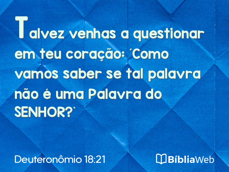 Deuteronômio 18:21 em imagem para compartilhar