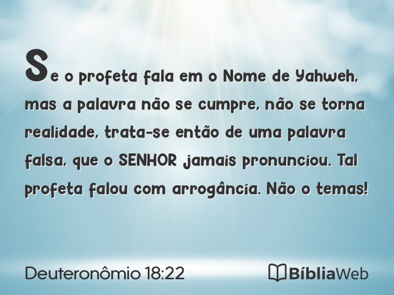 Deuteronômio 18:22 em imagem para compartilhar