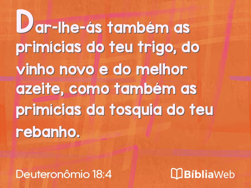 Deuteronômio 18:4 em imagem para compartilhar