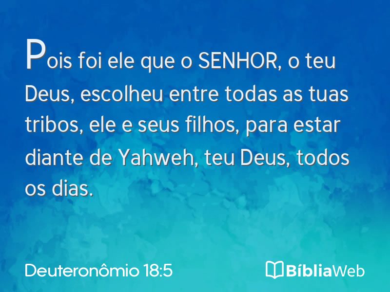 Deuteronômio 18:5 em imagem para compartilhar