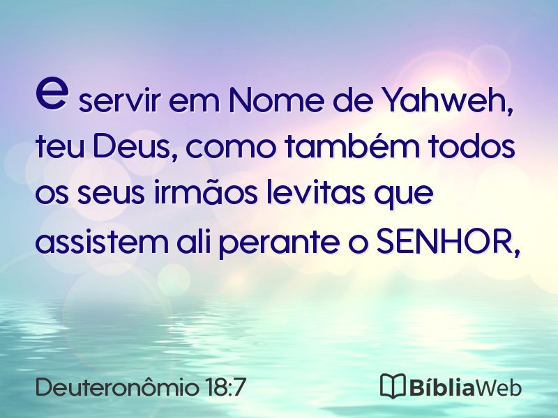 Deuteronômio 18:7 em imagem para compartilhar
