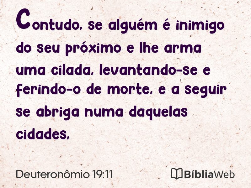 Deuteronômio 19:11 em imagem para compartilhar
