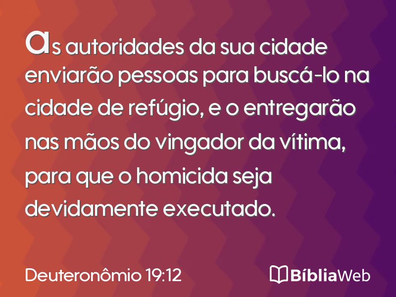 Deuteronômio 19:12 em imagem para compartilhar
