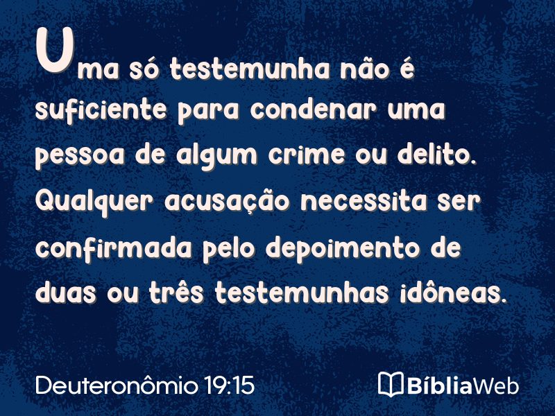 Deuteronômio 19:15 em imagem para compartilhar