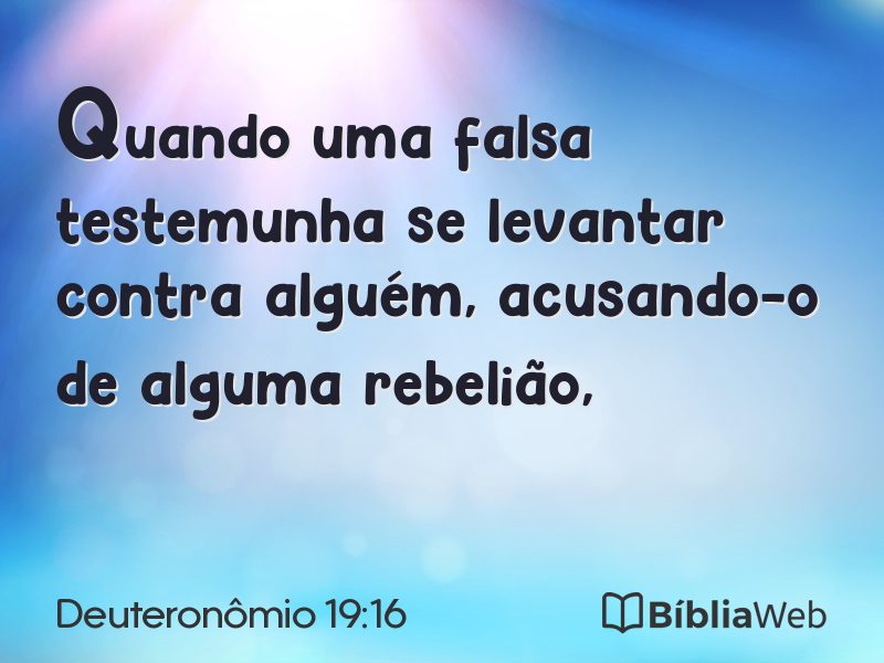 Deuteronômio 19:16 em imagem para compartilhar