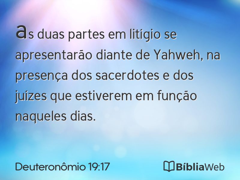 Deuteronômio 19:17 em imagem para compartilhar