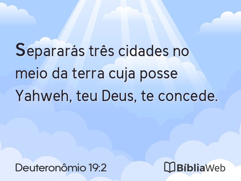 Deuteronômio 19:2 em imagem para compartilhar