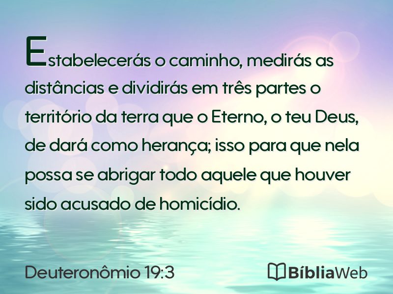 Deuteronômio 19:3 em imagem para compartilhar