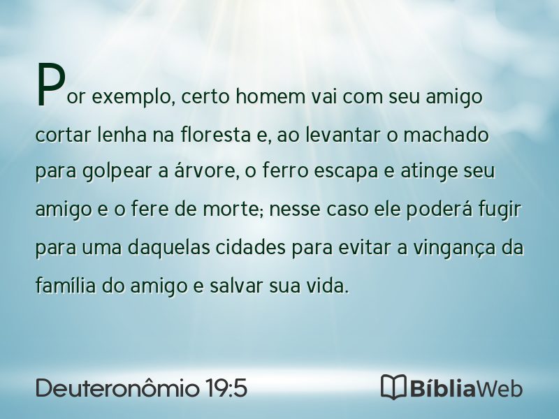 Deuteronômio 19:5 em imagem para compartilhar