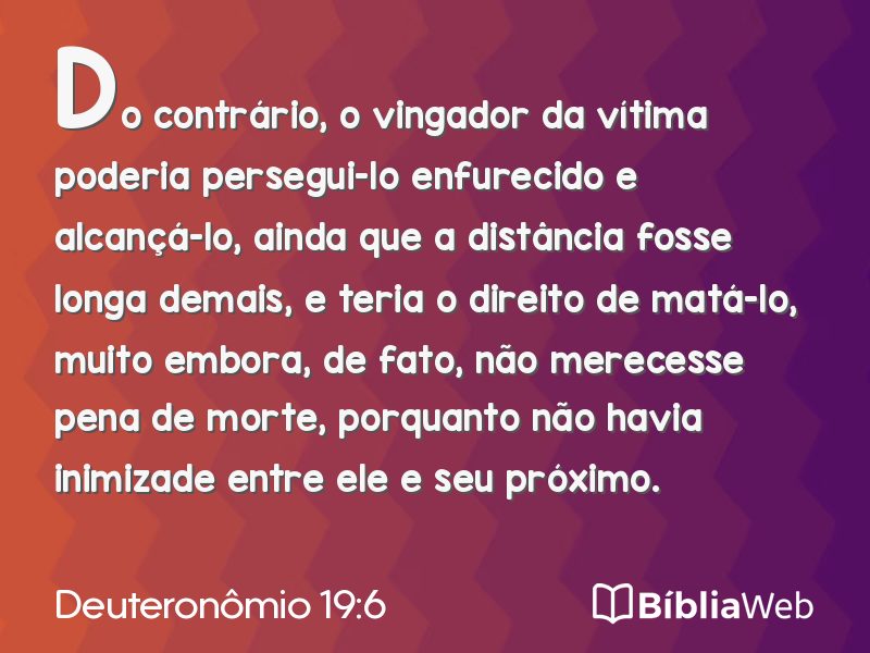 Deuteronômio 19:6 em imagem para compartilhar