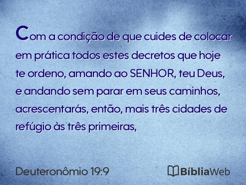 Deuteronômio 19:9 em imagem para compartilhar