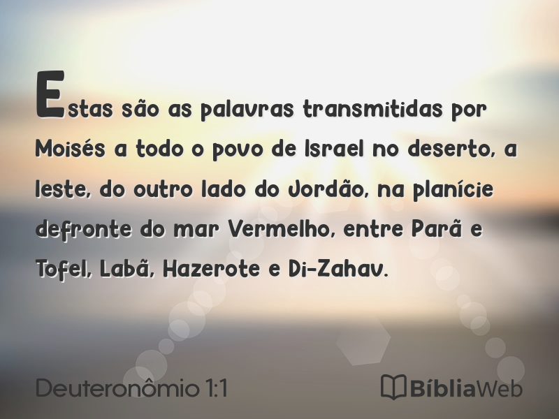 Deuteronômio 1:1 em imagem para compartilhar