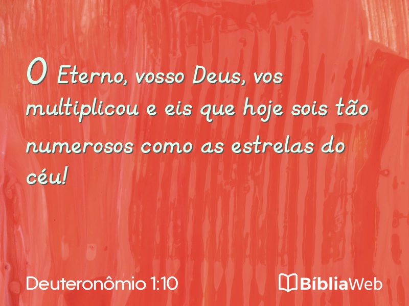 Deuteronômio 1:10 em imagem para compartilhar