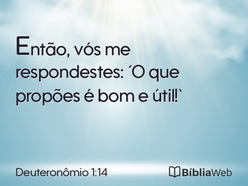 Deuteronômio 1:14 em imagem para compartilhar