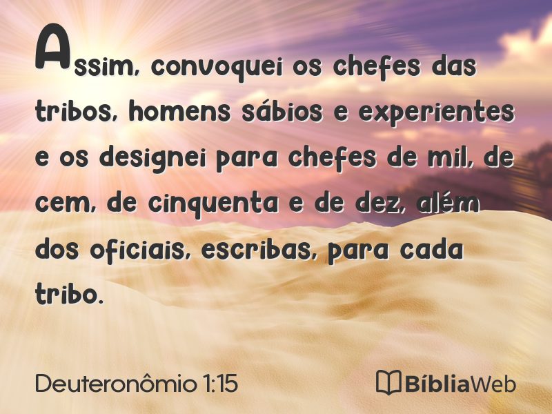 Deuteronômio 1:15 em imagem para compartilhar