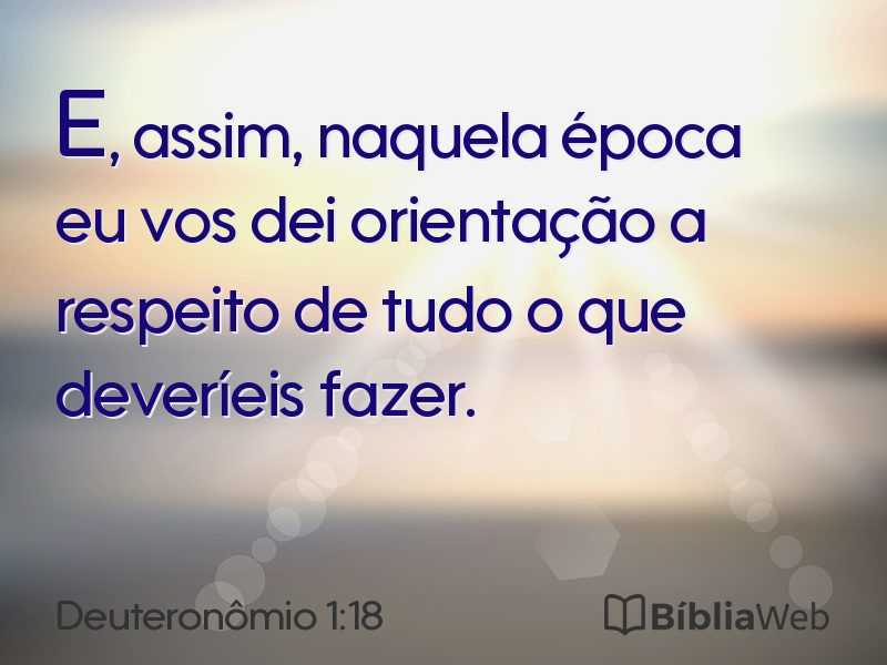Deuteronômio 1:18 em imagem para compartilhar