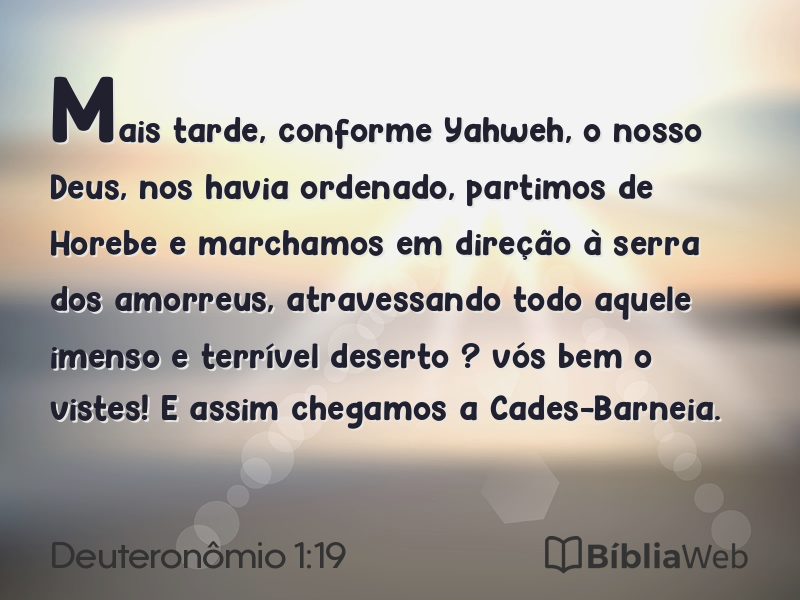 Deuteronômio 1:19 em imagem para compartilhar