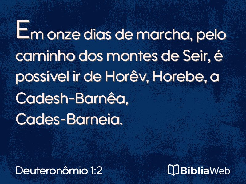 Deuteronômio 1:2 em imagem para compartilhar