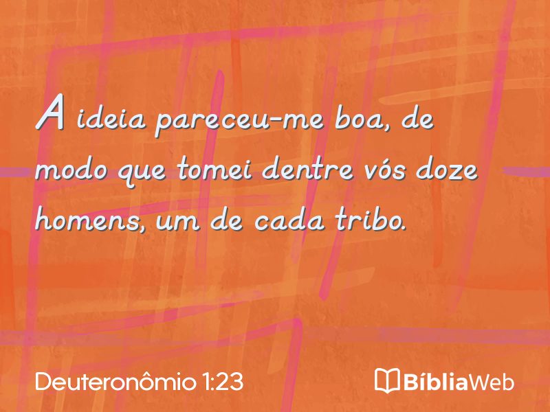 Deuteronômio 1:23 em imagem para compartilhar