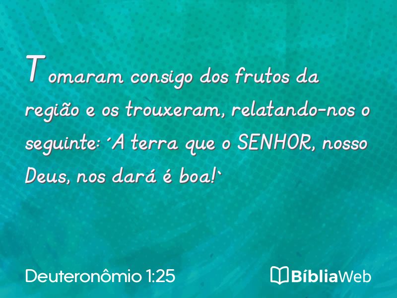 Deuteronômio 1:25 em imagem para compartilhar