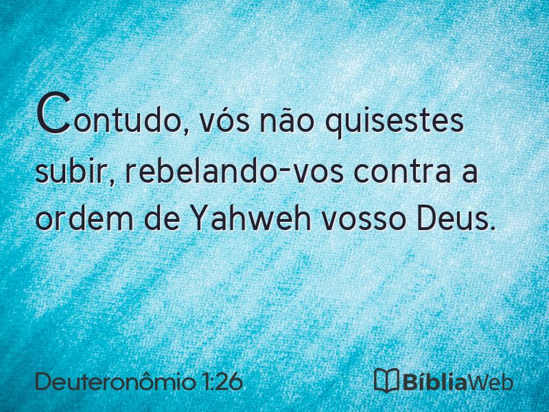 Deuteronômio 1:26 em imagem para compartilhar