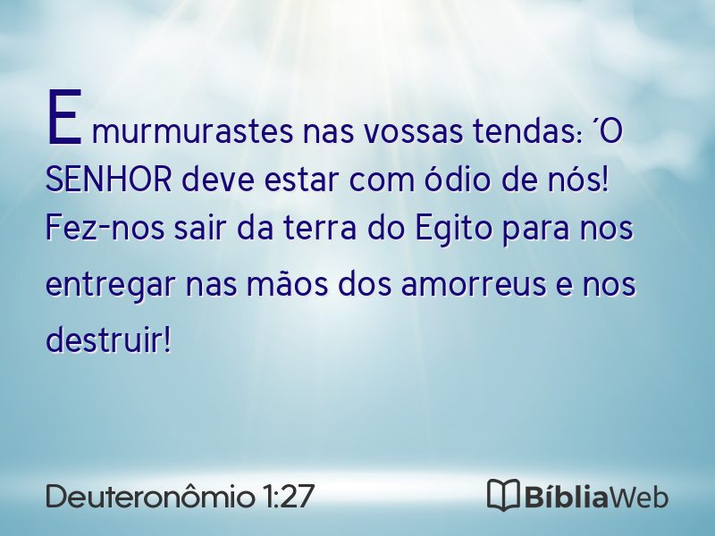 Deuteronômio 1:27 em imagem para compartilhar
