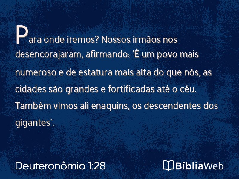 Deuteronômio 1:28 em imagem para compartilhar