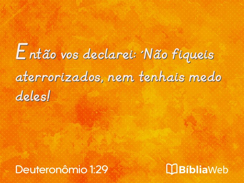 Deuteronômio 1:29 em imagem para compartilhar