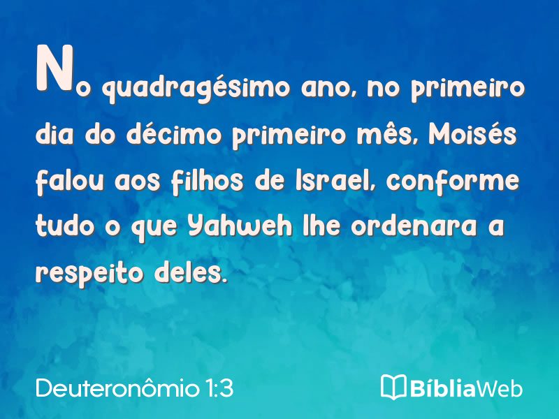 Deuteronômio 1:3 em imagem para compartilhar
