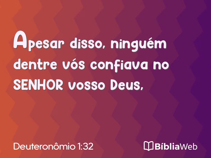 Deuteronômio 1:32 em imagem para compartilhar