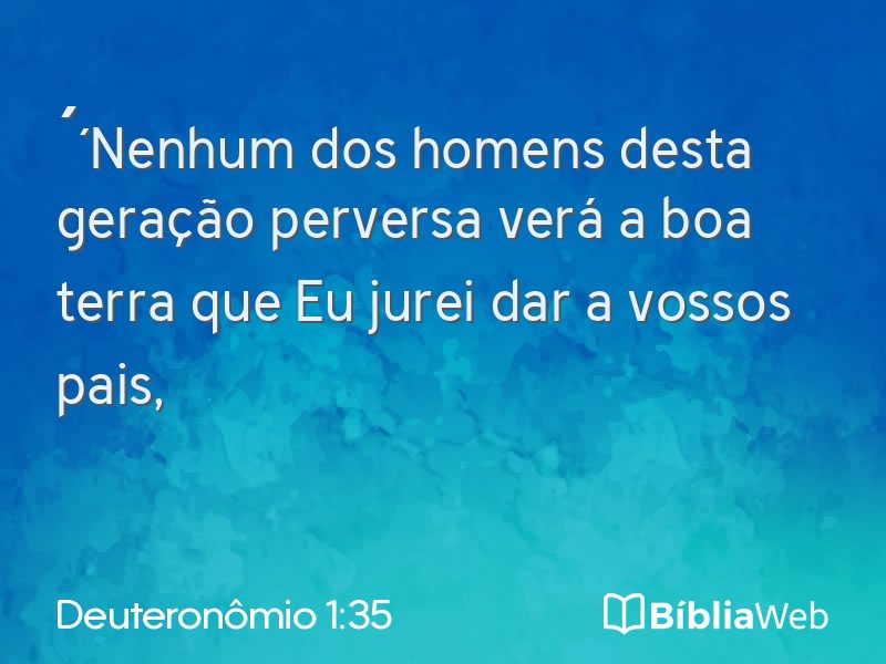 Deuteronômio 1:35 em imagem para compartilhar