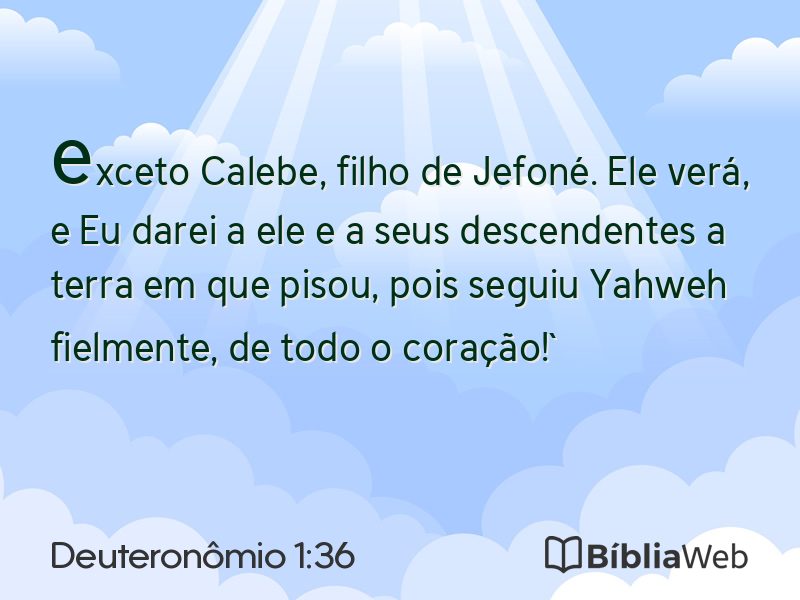 Deuteronômio 1:36 em imagem para compartilhar