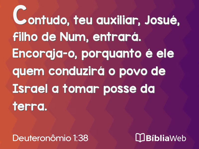 Deuteronômio 1:38 em imagem para compartilhar