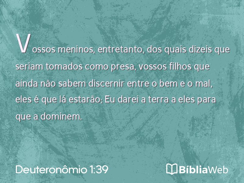 Deuteronômio 1:39 em imagem para compartilhar