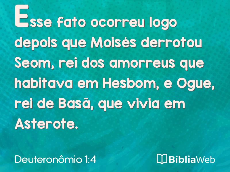 Deuteronômio 1:4 em imagem para compartilhar