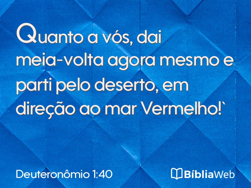 Deuteronômio 1:40 em imagem para compartilhar