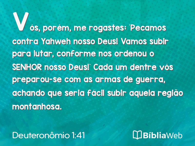 Deuteronômio 1:41 em imagem para compartilhar