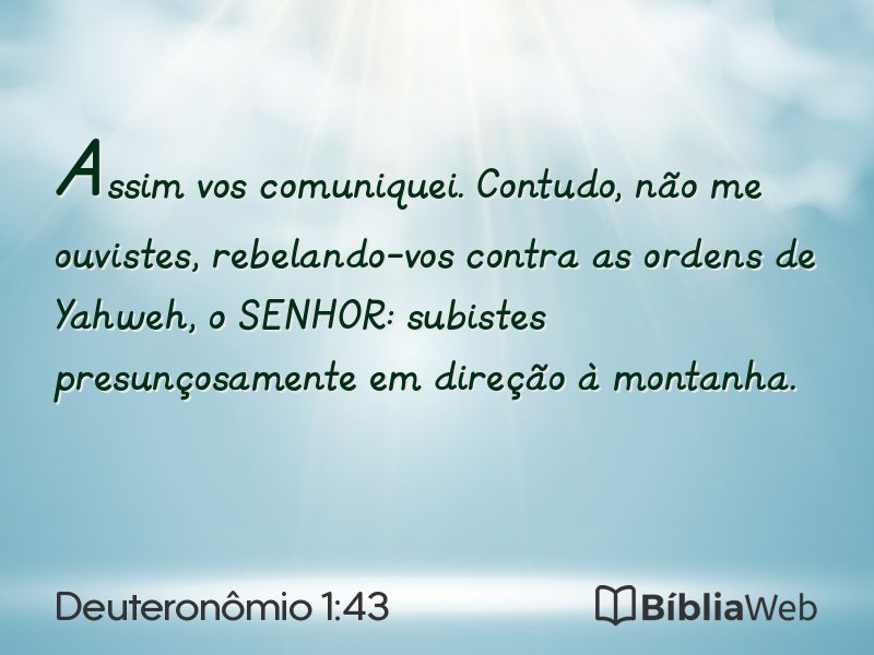 Deuteronômio 1:43 em imagem para compartilhar