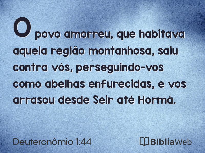 Deuteronômio 1:44 em imagem para compartilhar