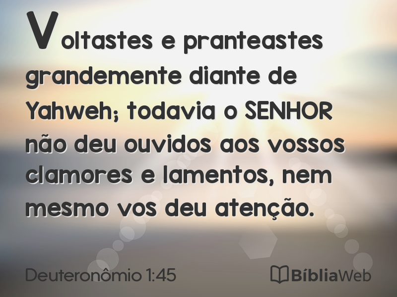 Deuteronômio 1:45 em imagem para compartilhar