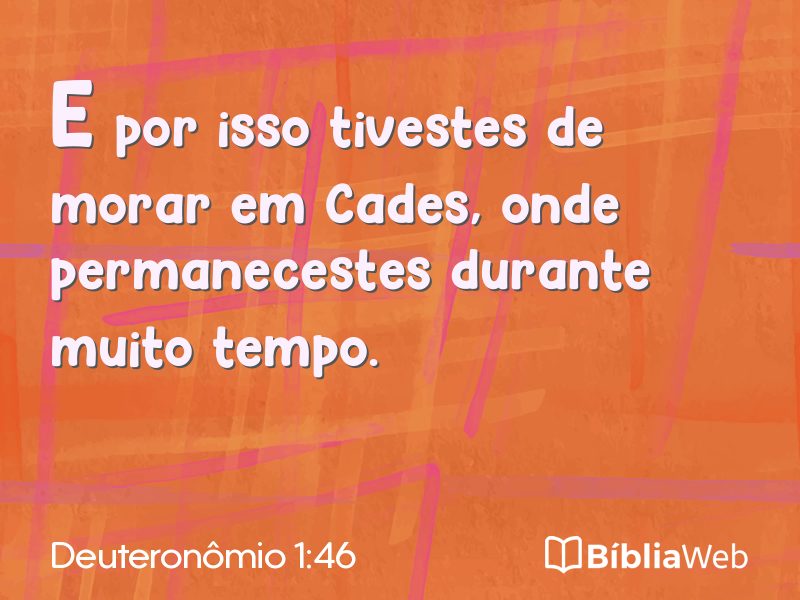 Deuteronômio 1:46 em imagem para compartilhar