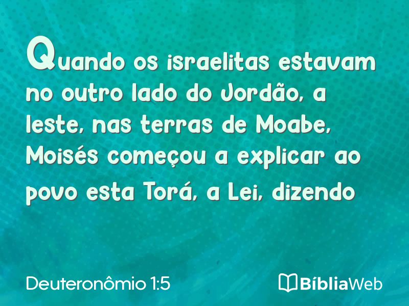 Deuteronômio 1:5 em imagem para compartilhar