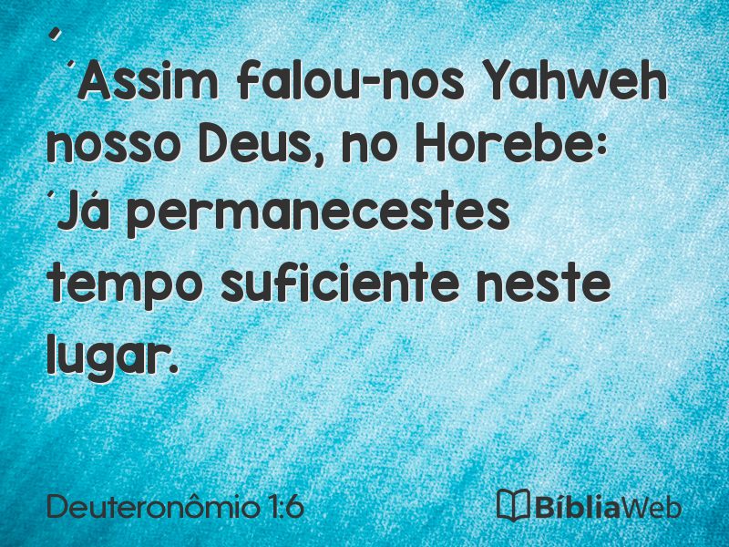 Deuteronômio 1:6 em imagem para compartilhar