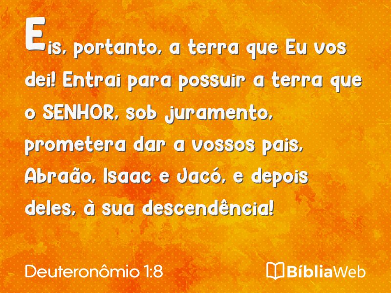 Deuteronômio 1:8 em imagem para compartilhar