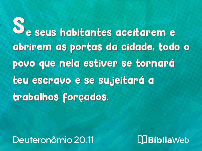 Deuteronômio 20:11 em imagem para compartilhar