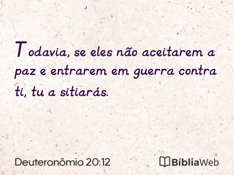 Deuteronômio 20:12 em imagem para compartilhar