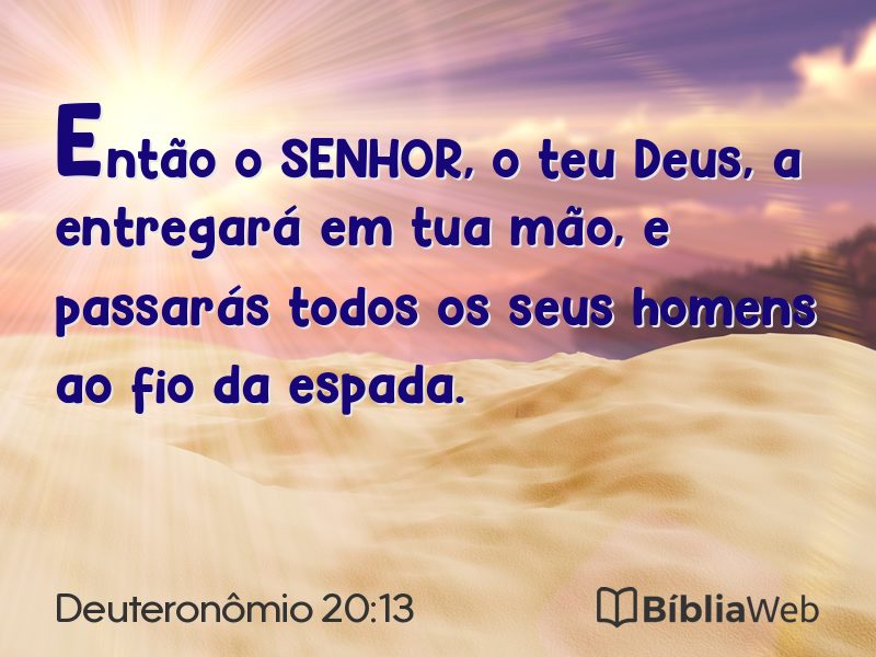Deuteronômio 20:13 em imagem para compartilhar
