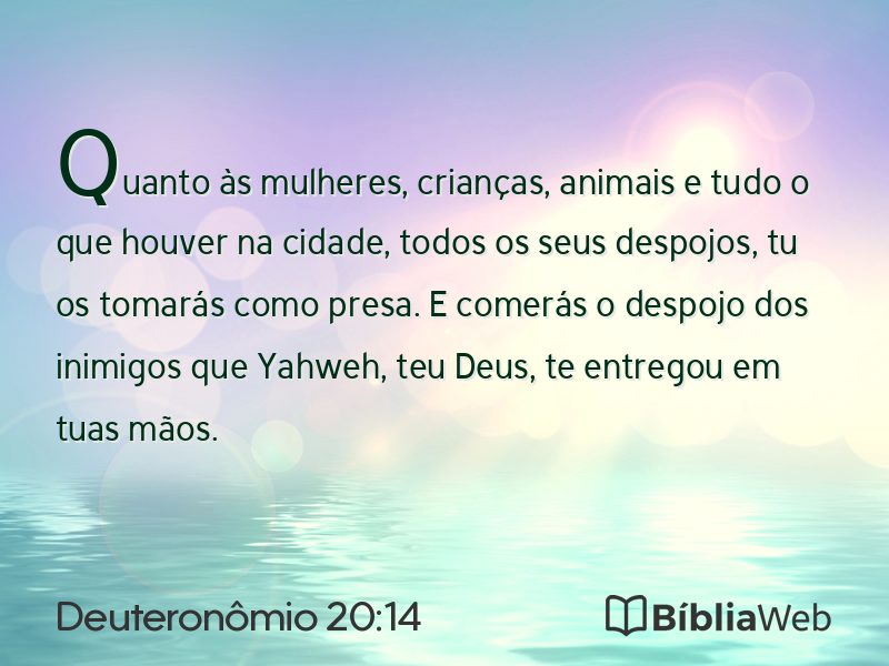 Deuteronômio 20:14 em imagem para compartilhar
